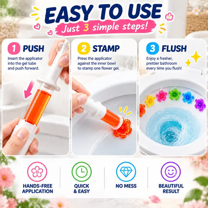 (3 Pack)42 Flower Toilet Gel Stamps – 9 Fresh Scents