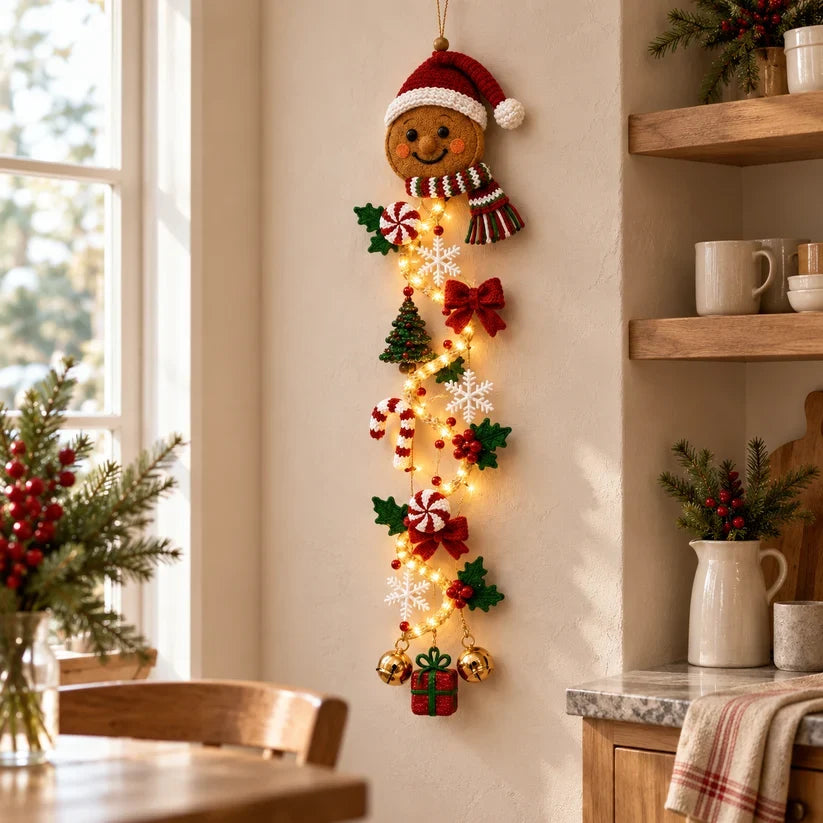 🎄Glowing Christmas Door Hanger – 6 Festive Light-Up Designs✨