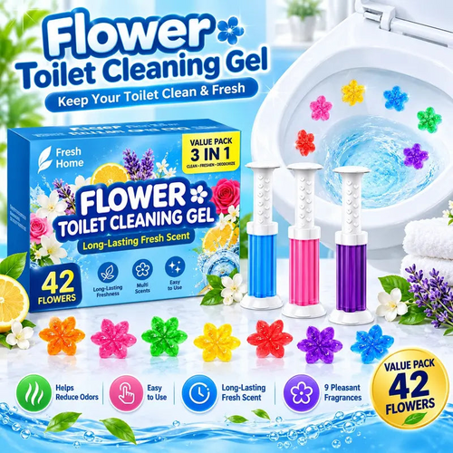 (3 Pack)42 Flower Toilet Gel Stamps – 9 Fresh Scents
