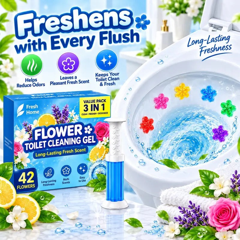 (3 Pack)42 Flower Toilet Gel Stamps – 9 Fresh Scents