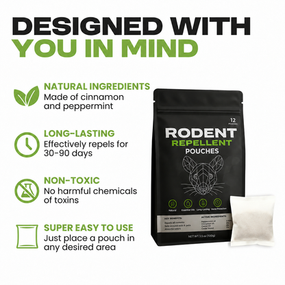 Avelyqa rodent repellent | Place These Pouches Anywhere Mice Hide - And Watch Them Disappear.
