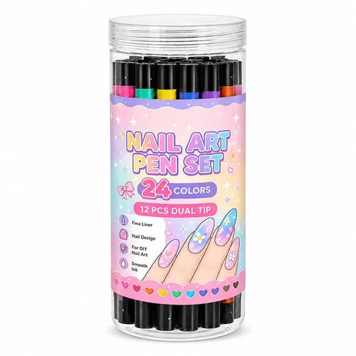 🌸Last Day Buy 2 Get 1 Free🌈24 Colors Dual Ended Nail Art Pens Set